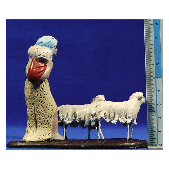 Pastor amb xais 7 cm fang pintat Figuralia