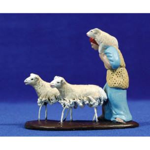 Pastor amb xais 9 cm fang pintat Figuralia
