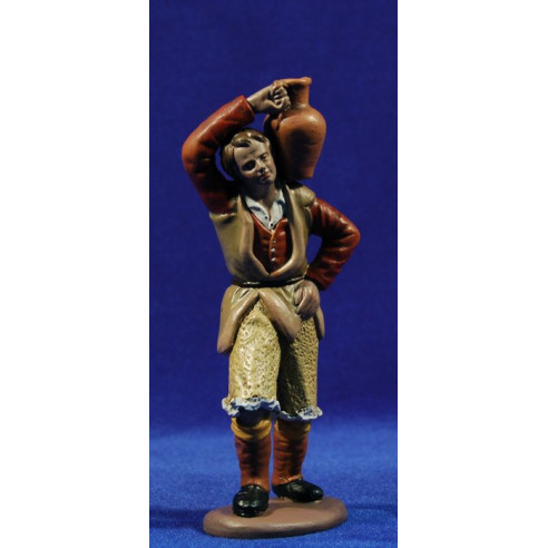 Pastore con brocca 16 cm terracotta dipinte Figuralia