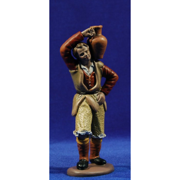 Pastore con brocca 16 cm terracotta dipinte Figuralia