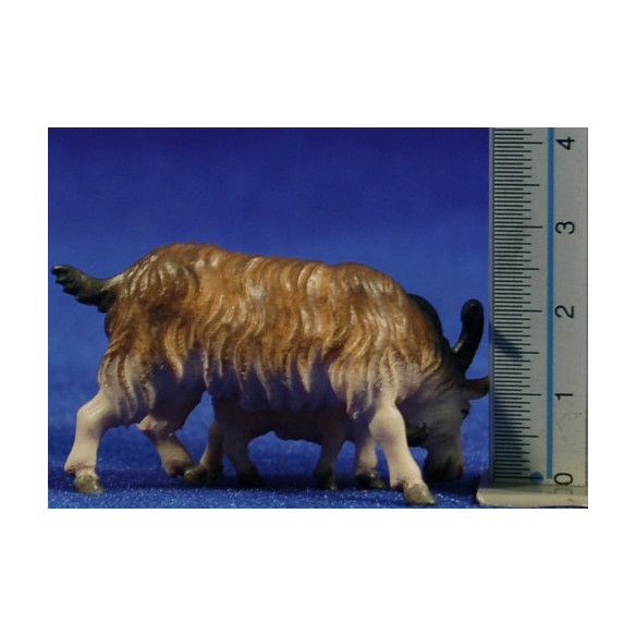 Cabra con cabrito 10 cm madera