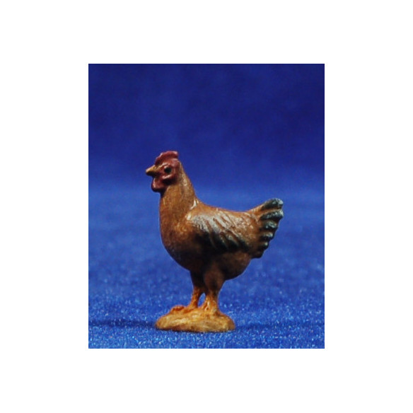 Gallina 8 cm madera pintada
