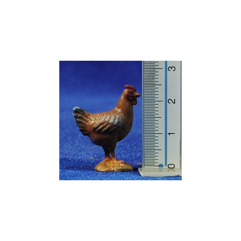 Gallina 8 cm madera pintada