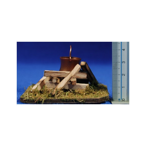 Falò  (3-4,5V) 4 cm legno