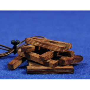 Fogata troncs (3-4,5V) 4x6 cm fusta