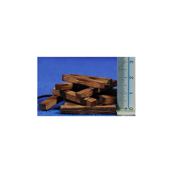 Fogata troncos (3-4,5V) 4x6 cm madera