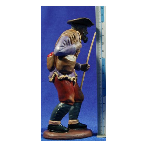 Pastor con bolsa 16 cm barro pintado Figuralia