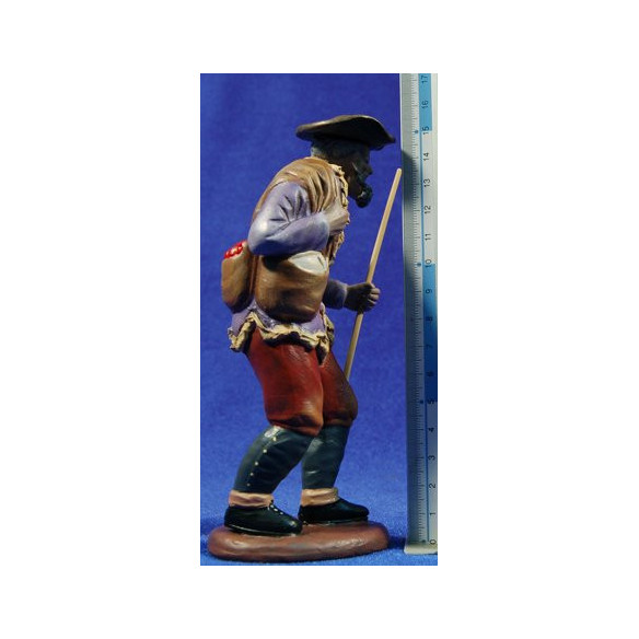 Pastor con bolsa 16 cm barro pintado Figuralia