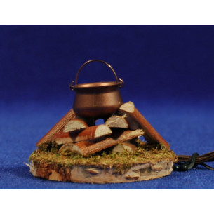 Fogata (3-4,5V) 4x6x6 cm fusta