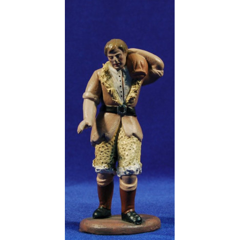 Shepherd with sack 16 cm clay painted Figuralia