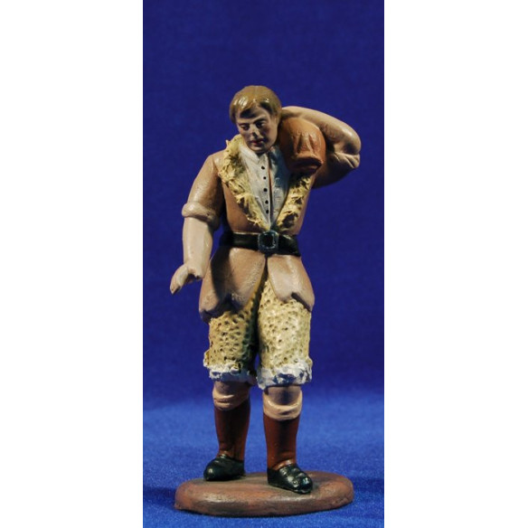 Shepherd with sack 16 cm clay painted Figuralia