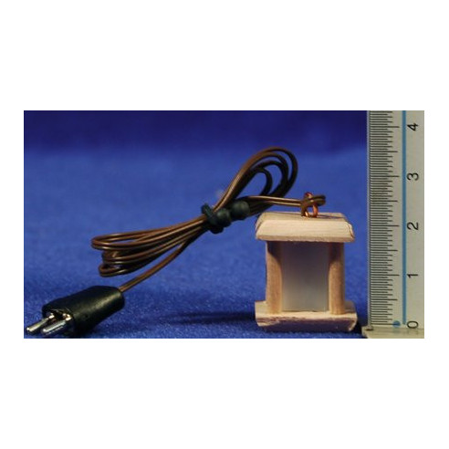 Bulb street light white 2,3 cm wood