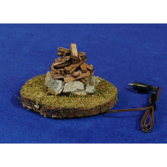 Falò (3-4,5V)  4,5 cm legno e pietre
