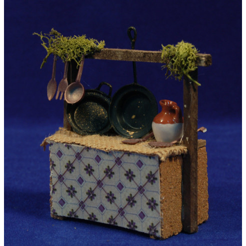 Banco mercado cocina 12x5x11 cm madera