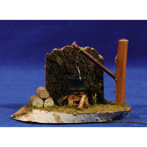 Fogata (3-4,5V)  7x12 cm fusta
