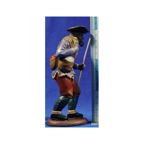 Pastor con bolsa 16 cm barro pintado Figuralia