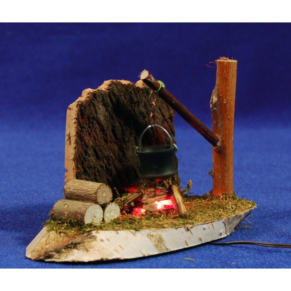Fogata (3-4,5V)  7x12 cm madera