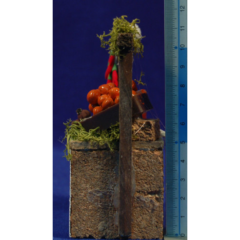 Banco mercado verduras 12x5x11 cm madera