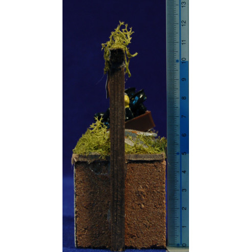 Banco mercado peces 12x5x11 cm madera