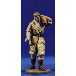Shepherd with sack 16 cm clay painted Figuralia