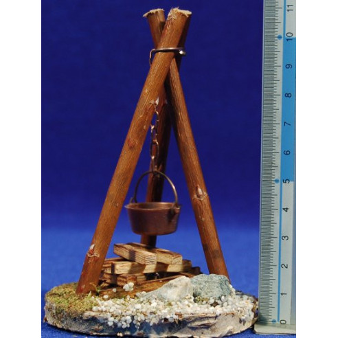 Fogata amb pila 7x12 cm fusta