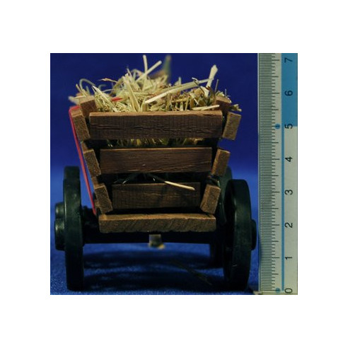Carrello di fieno con sino 14 cm legno e plastica