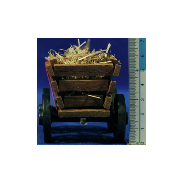 Carrello di fieno con sino 14 cm legno e plastica