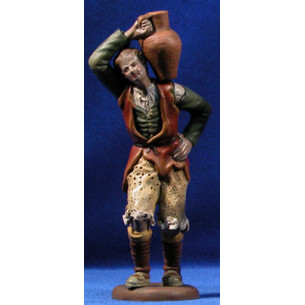 Shepherd with pottery 18 cm clay painted Figuralia