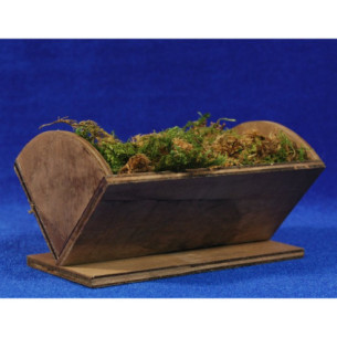 Cradle brown 14 cm wood