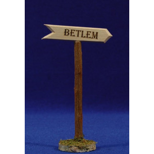 Right Sign Bethlem 11 cm wood