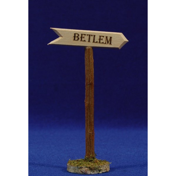Right Sign Bethlem 11 cm wood