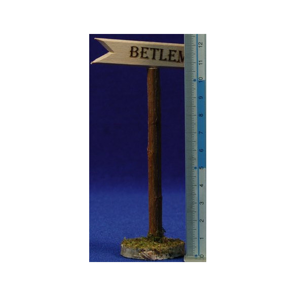 Right Sign Bethlem 11 cm wood