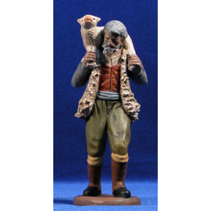 Pastore con agnello 18 cm terracotta dipinte Figuralia