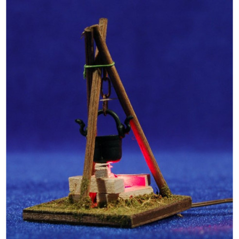 Bonfire (3-4,5V) 6 cm wood