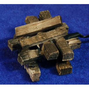 Falò tronchi (3-4,5V) 5 cm legno