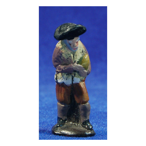Pastor con melón 5 cm barro pintado Figuralia