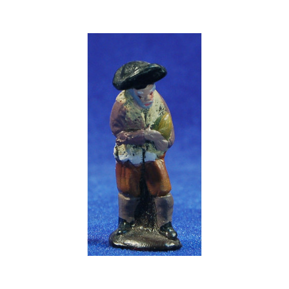 Pastor con melón 5 cm barro pintado Figuralia