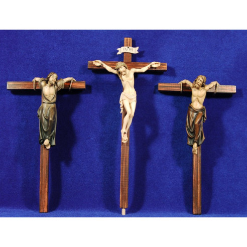 Creus crucifixió 14cm fusta