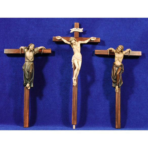 Creus crucifixió 14cm fusta