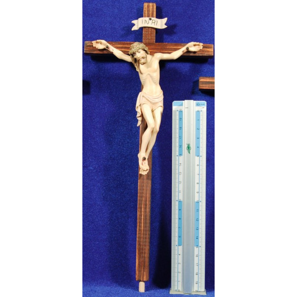 Creus crucifixió 14cm fusta