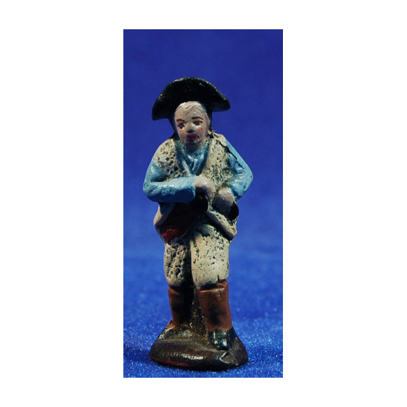 Pastor con castañuelas 5 cm barro pintado Figuralia