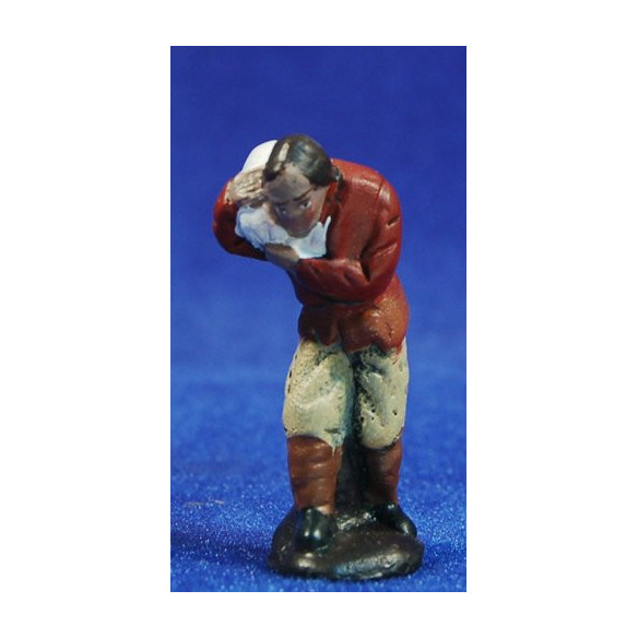 Pastore con sacco 5 cm terracotta dipinte Figuralia