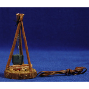 Falò (3-4,5V) 9 cm legno