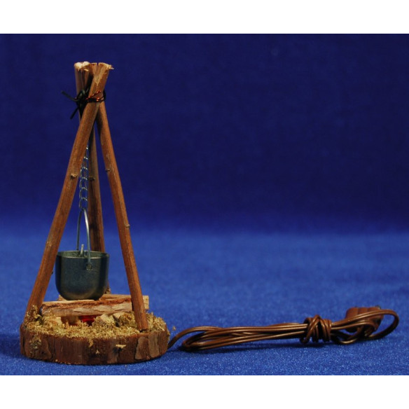 Fogata (3-4,5V) 9 cm madera