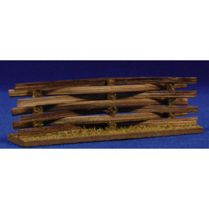Fencing with trunks M2 14x4 cm wood