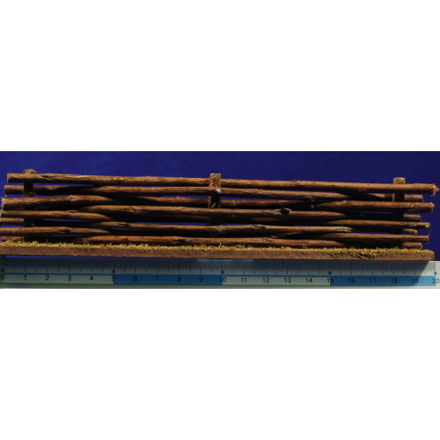 Fencing with trunks 20x6 cm wood