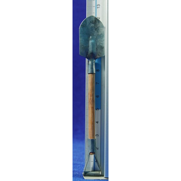 Round spade 12 cm wood and metal