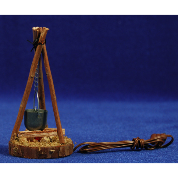 Fogata (3-4,5V) 9 cm madera