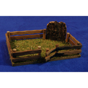 Fencing with door 18x12x3,5 cm wood