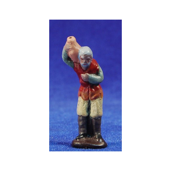 Pastor con jarra 5 cm barro pintado Figuralia